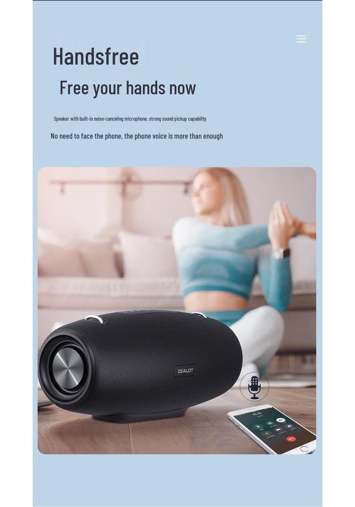 Fanatic S67 60W Bluetooth Outdoor Portable Speaker with Subwoofer