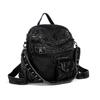 Schoolbag American denim backpack locomotive bag 1011 new niche design multi-pocket simple schoolbag women
