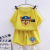 Paw Patrols Series Shorts Set Summer Cartoon Short Sleeve  for Boy Casual Tracksuit Birthday Gifts
