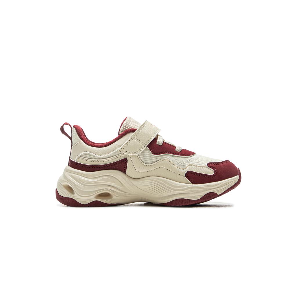 Li Ning Kids Sports Lifestyle Series Comfortable Soft Versatile Trendy Simple Low-Top Casual Shoes Kids Casual Shoes Light-Red YKNV006-3