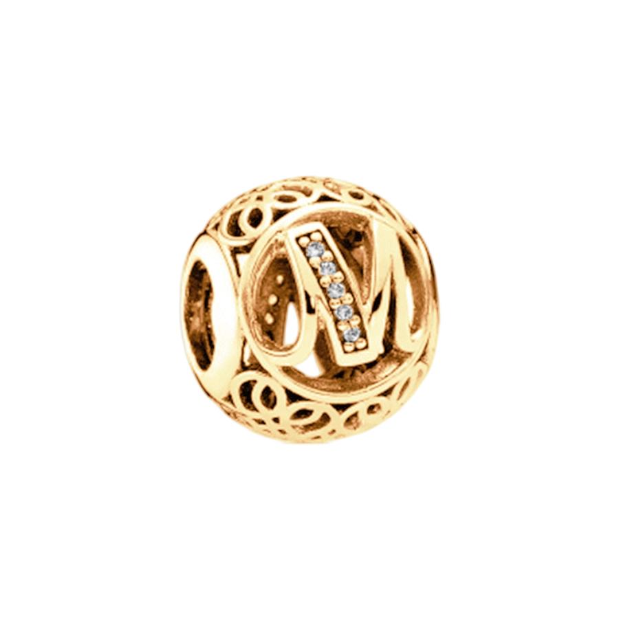 Fine Sparkling Spherical A-Z 26 Lucky Letters Charm Beads Fit Original European Bracelets Diy Women Jewelry Gifts