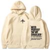 Womens Hooded Sweatshirt 350g Air Layer Loose Fit Printed Casual Streetwear