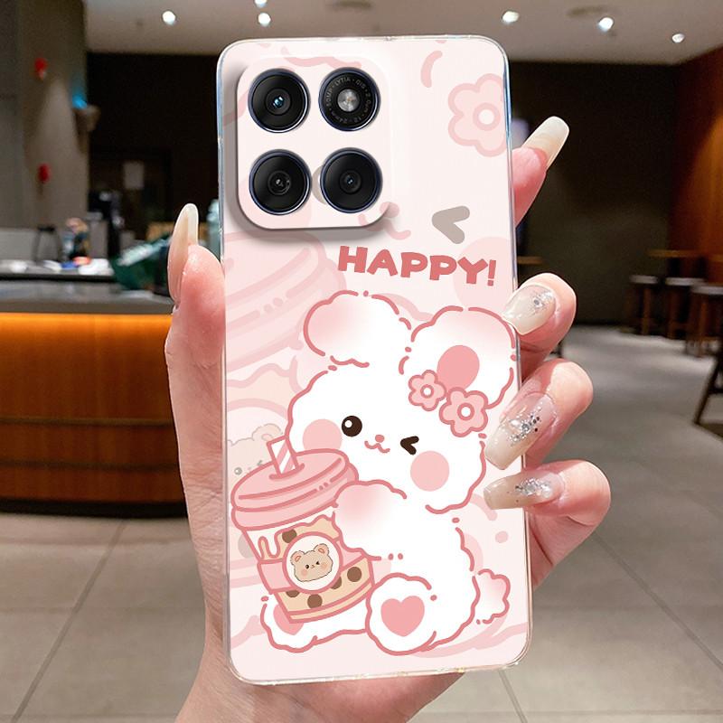 Phone Case For Motorola Edge 60 Fusion/Edge 60/Edge 60 Pro/Edge 60s Soft TPU Clear Unique Cute Painted Casing Anti-fall Cover