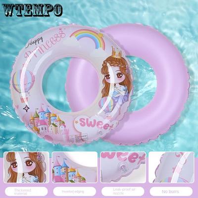 Swimming Ring Children's Swimming Swimming Equipment Cute Transparent Cartoon Swimming Ring Suitable for Children