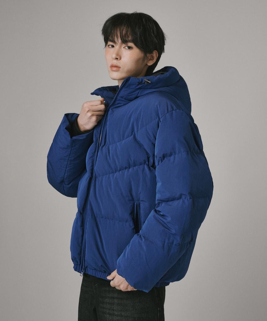 Verdnt Cut-Block Quilted Hooded Padded Jumper [Blue]