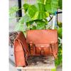 Leather Motorcycle Saddle  Vintage Goat Bag Panniers Two Genuine Bags Real