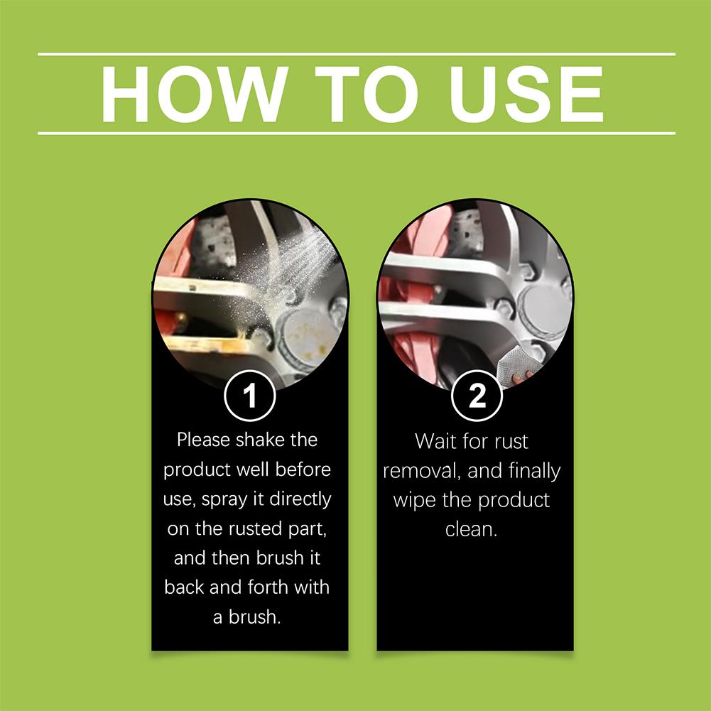 Powerful Rust Remover Metal Rust Remover Anti-rust Agent Revitalizing Spray For Car Wheels Metal Surfaces Car Cleaning S6T7 1pcs