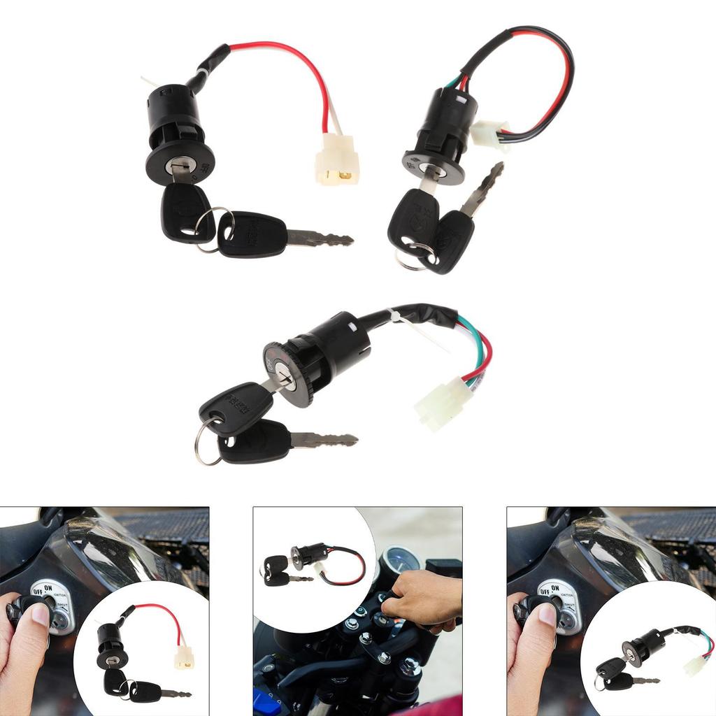 Cylinder Lock Ignition Switch for Scooter ATV with Key Starter Accessory