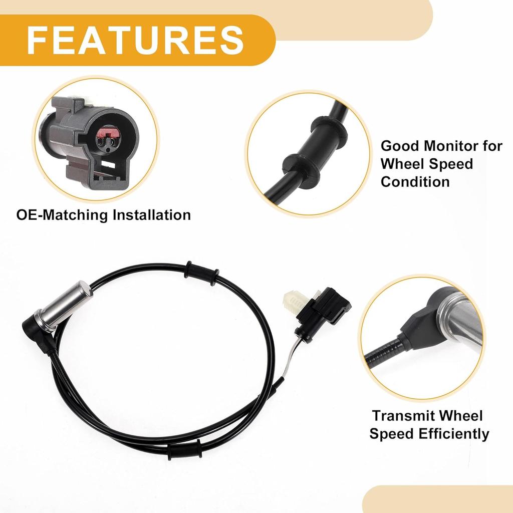 ABS Wheel Speed Sensor No.8U9Z2C191A Rear Left ABS Sensor Anti-lock Braking System Sensor for Ford F53 Stripped Chassis 2008-2019