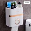 Bathroom White Tissue Box, Wall Mounted Bathroom Paper Drawer, Paper Tube Storage Rack, Bathroom Accessories Paper Towel Holder