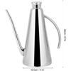 Oil Bottle Dispenser Household Large Capacity Stainless Steel Olive Oil Pot Dispenser Sauce Vinegar Bottle Pot (850ml/28.74oz)