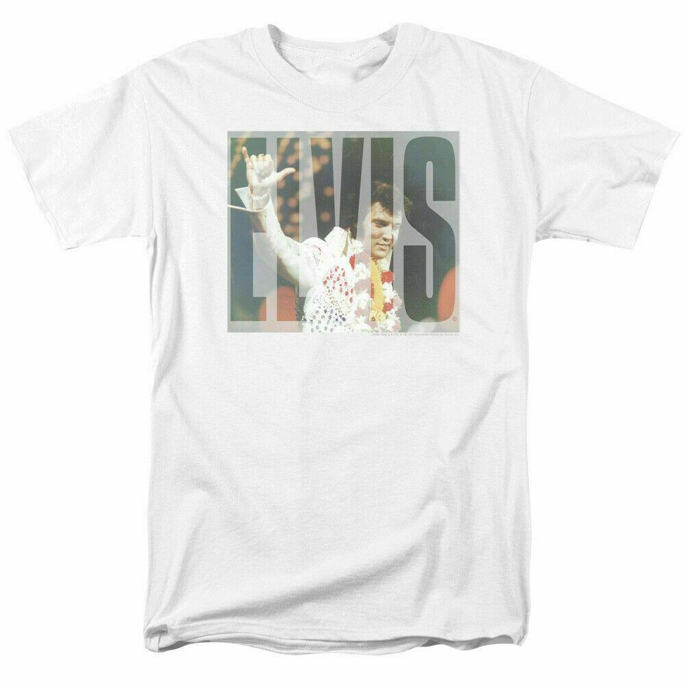 26 Elvis Presley Aloha Knockout T Shirt Licensed Rock N Roll Music Band Tee White Unisex T-Shirt M