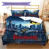 Name Custom Bat Hero Pattern Bedding Set Quilt Cover Pillowcase Home Decor Gift (1 * duvet cover + 2 * pillowcase, without core)