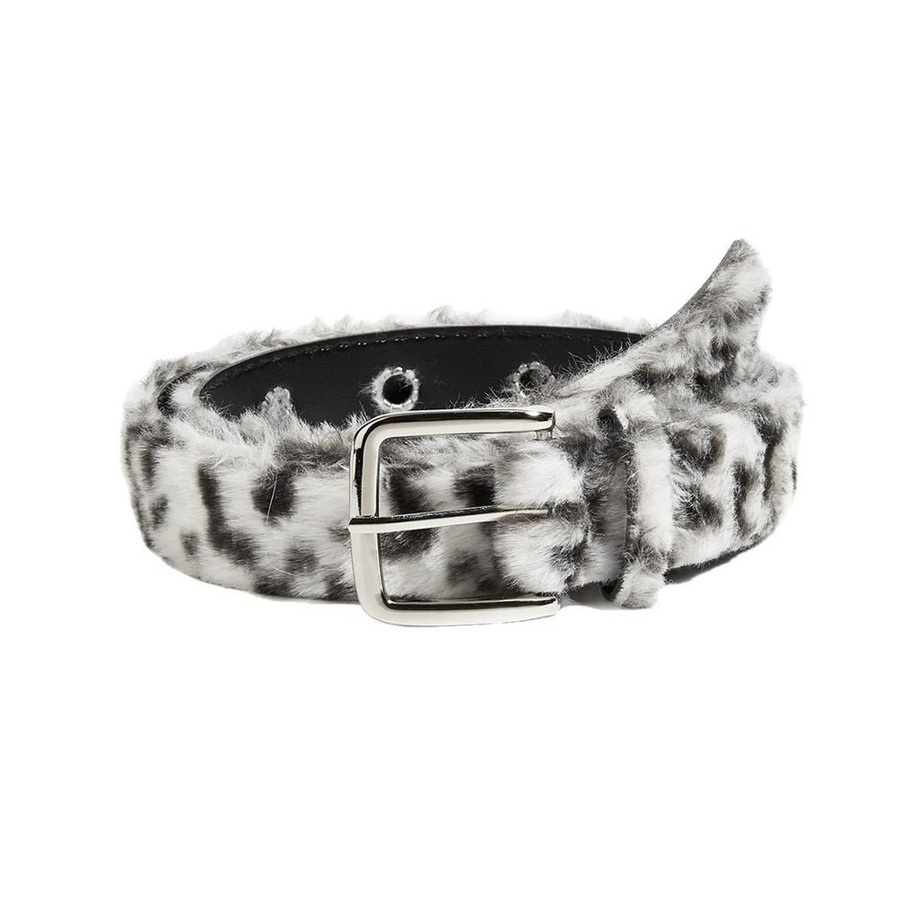 Leopard Print Belt With Gold Alloy Buckle For Womens Fashion And Casual Wear