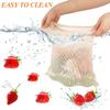 PEASUG 8 Pack Reble Produce Bags Grocery Washable, Cotton Mesh Vegetable Bags for Refrigerator Grocery Fruits and Veggies Shopping, Transporting