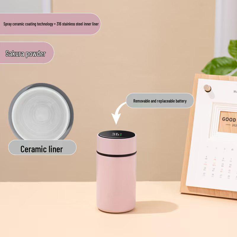 Smart 200ml Portable Insulated Ceramic Cup with Logo Engraving