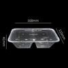 WS Disposable 2-Compartment Food Containers