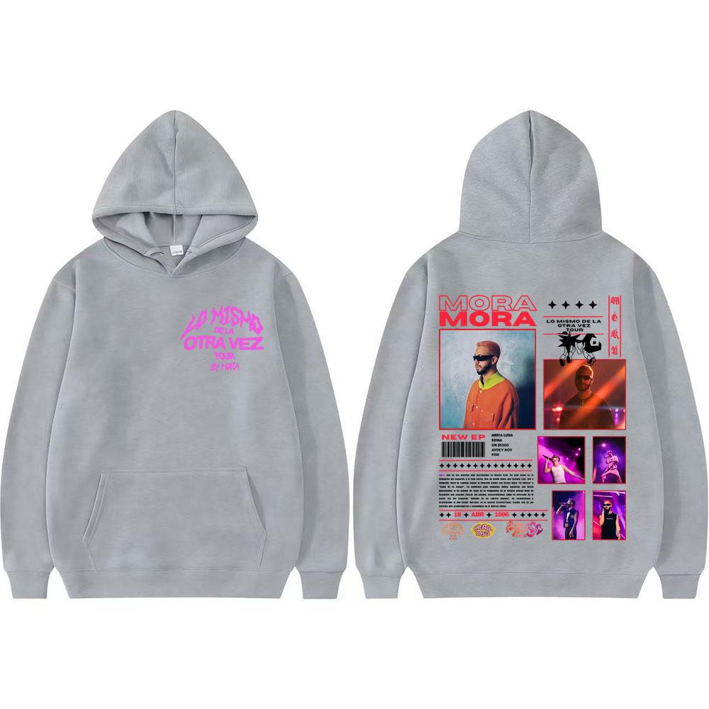 Rapper Mora Mirrodosis Album 2025 Tour New Graphic Hoodie Men's Women Vintage Hip Hop Pullovers Oversized Comfort Sweatshir Tops