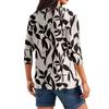 Women's T Shirt Tee Print Button 3/4 Sleeve Tunic Daily Weekend Fashion Basic V- Neck Regular Top