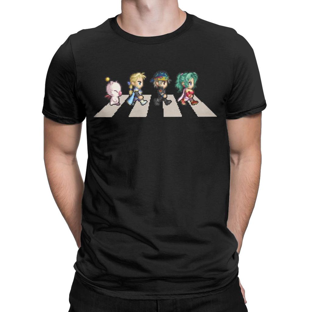 Final Fantasy 6 Abbey Road T Shirts Men's Cotton Casual T-Shirts O Neck Tee Shirt Short Sleeve Tops Birthday Gift