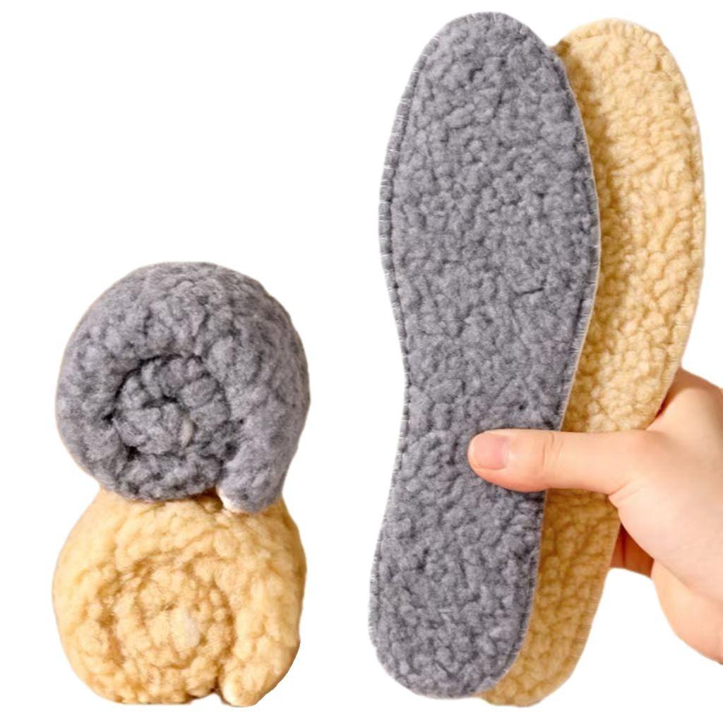 Winter Warm Insoles, Thickened Lambskin and Anti-odor Cotton Shoes for Both Men and Women