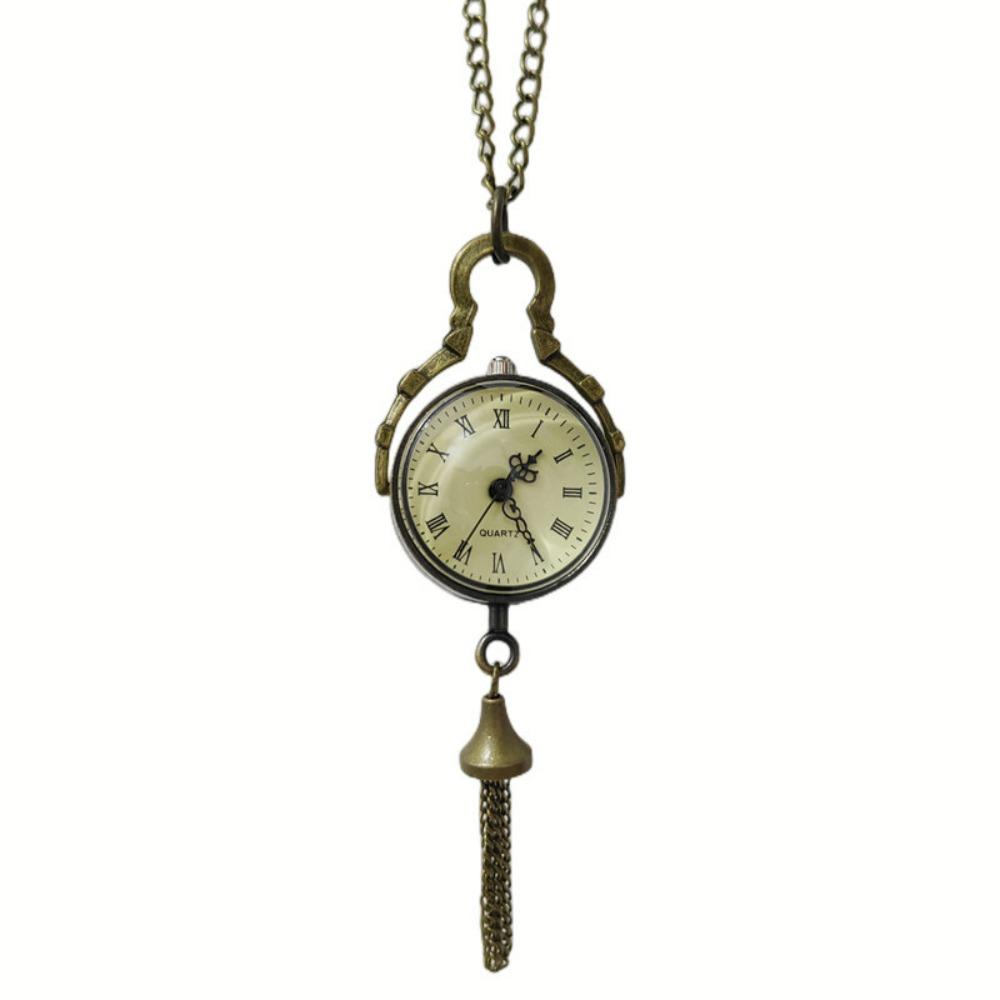 Transparent Pocket Watch Ball Shape Necklace Clock Fashion Vintage Quartz Fob Jewelry Gifts