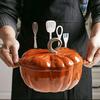 Zhishi 20cm Pumpkin-Shaped Enamel Pot