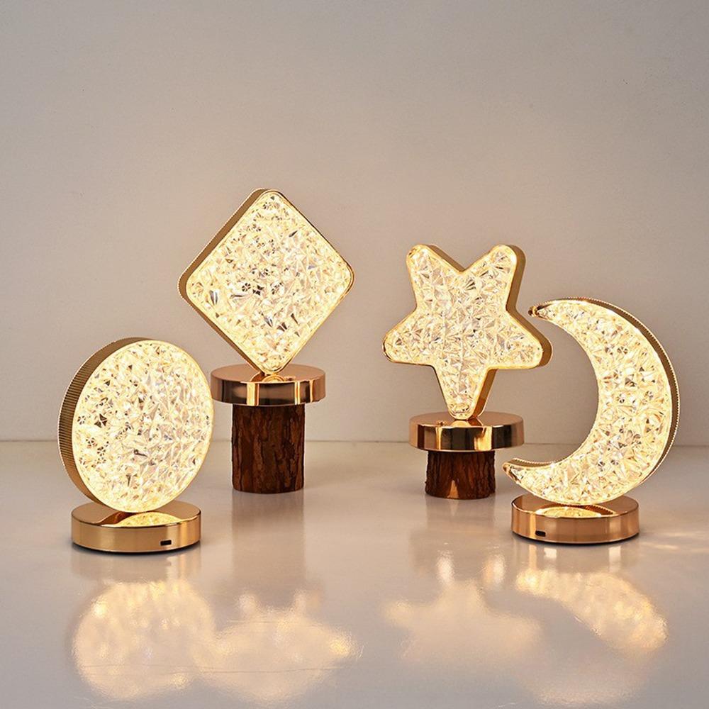 

Metal LED Lights Acrylic Desk Lamp New Star Moon Light Bedroom Style 1