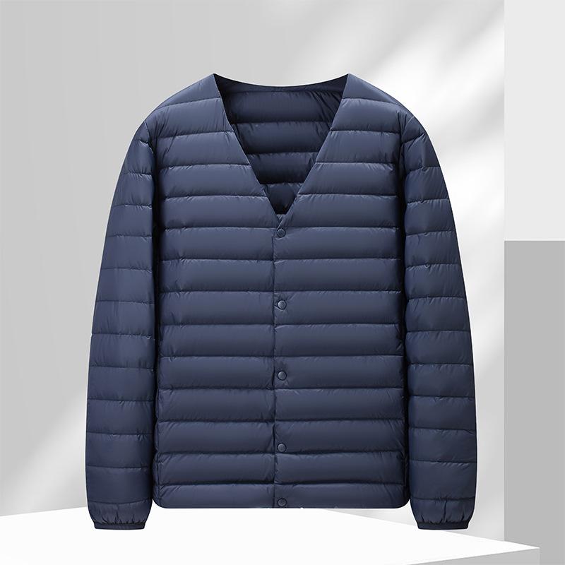 Winter Men's Light Down Jackets Wear One or Two Classic Fashion V-neck Versatile Down Jackets Men's Jackets