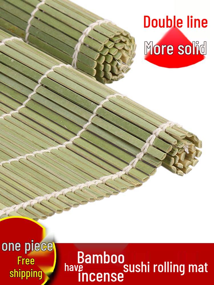Natural Bamboo Sushi Rolling Mat and Curtain Set