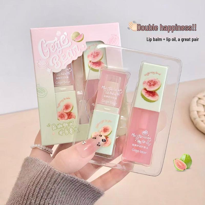 

Набір для догляду за губами Gege Bear: Зволожувальний та відлущувальний бальзам для губ для пухких, гладких губ