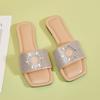 Fashion 2025 New Ladies Shoes Best Seller Women's Slippers Fashion Crystal Daily Slippers Women Summer Open Toe Plus Size Flat Slippers