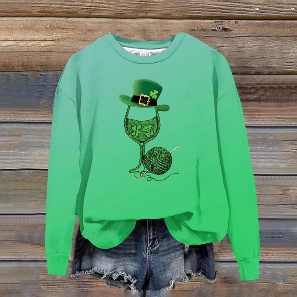 Dámská módní ležérní mikina s dlouhým rukávem a volným střihem s potiskem