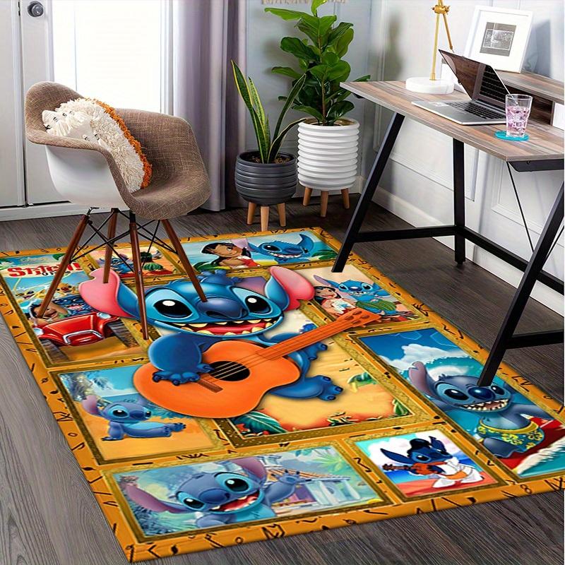 3D Printed Stitch,Lilo & Stitch,Disney Anti-Slip Rug - Machine Washable Office Rug for Living Room, Bedroom, Office