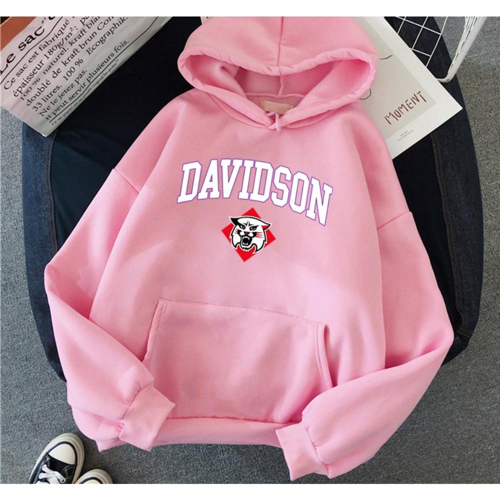 Women Hoodies Davidson University Print Hip Hop Woman Casual Pullover Unisex Streetwear Harajuku Clothes Hoody