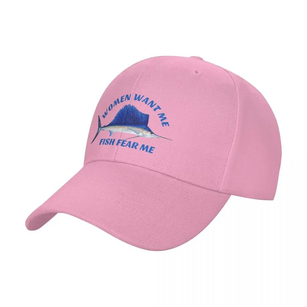 Women want me fish fear me Baseball Cap Streetwear Sports Cap Hat Unisex Unisexs Tennis Womens