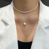 2026 New Fashion Gold Color Pearl Choker Necklace For Women Girl Simple Double Layer Neck Chain Necklace Jewelry Gift