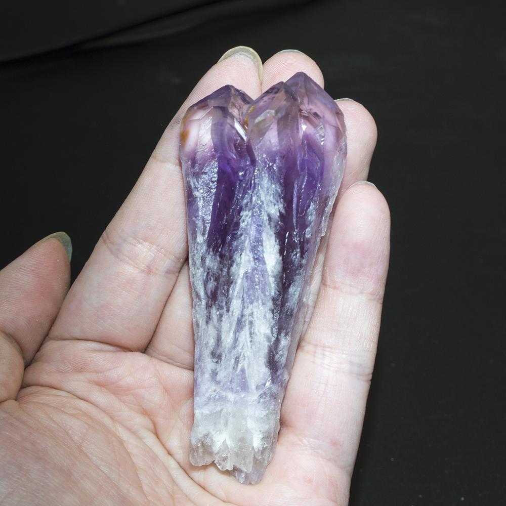 Natural Uruguay Amethyst Backbone Crystal Scepter Wand Single Point Cluster Crystal Wand Home Decoration Mineral Specimen Gift