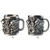 450ml Coffee Mug Handmade Engines Stainless Steel Large Capacity Coffee Cup Funny 3D V8 Engines Design Tea Cup For Car Lovers