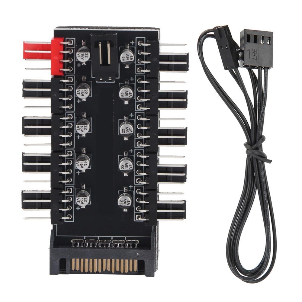 4Pin Computer Temperature Regulator 10 Port CPU Cooling Hub Fan Control Board  Computer Case