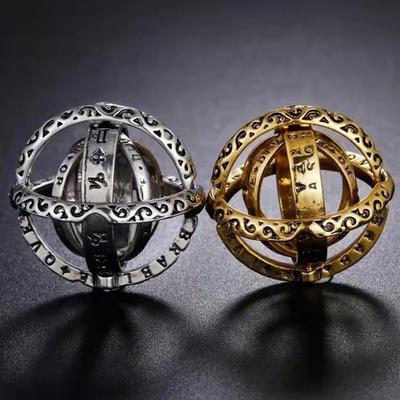 Vintage Astronomischer Kugels Ring Rotierender Kosmischer Finger Ring für Damen Herren Trendiger Kreativer Mode Charme Geschenk