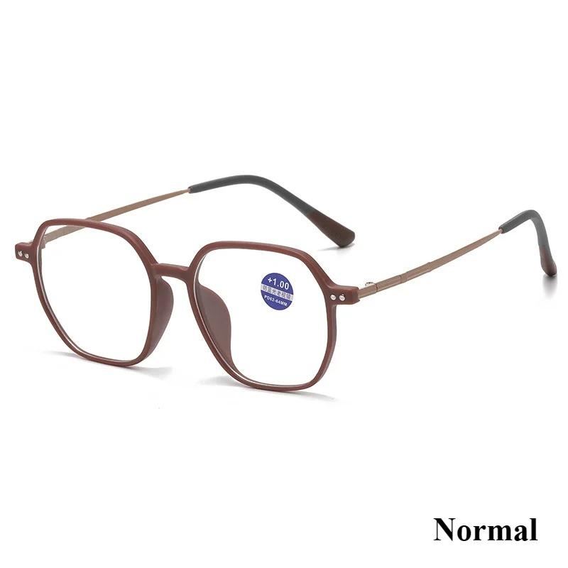 Fashionable Oversized Frames Ultra-Lightweight Multifocal Presbyopia Glasses Men's & Women's Blue Light Blocking Reading Glasses