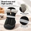 4Pcs Set Anti-Slip Dog Snow Boots Reflective Straps Winter Dog Shoes  Winter Outdoor Walking