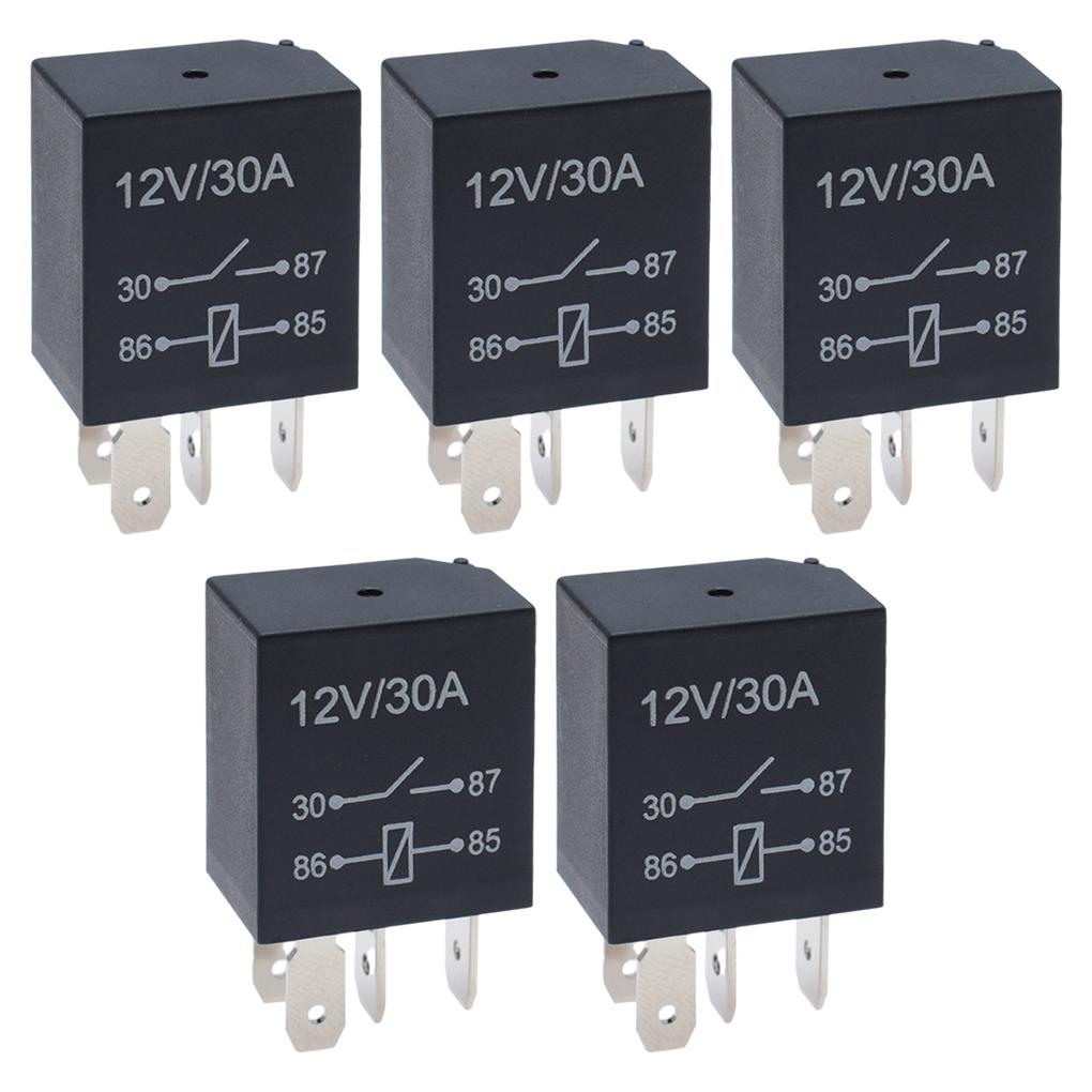 5pcs Car Relay With Strong Conductivity - Waterproof And Flame Retardant Car Relay Automotive