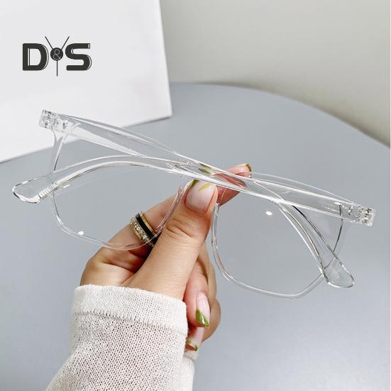 Blue Light Blocking Glasses Unisex Large Frame Clear View Strong Hinge Transparent with Brim Eye Protection Clear Bluelight Glasses Spectacles Eyewear