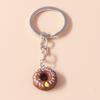 Cute Cartoon 3D Food Keychain Hamburg Cookies Chocolate Donut Key Ring for Car Key Holder Handbag Pendants DIY Kid's Gifts