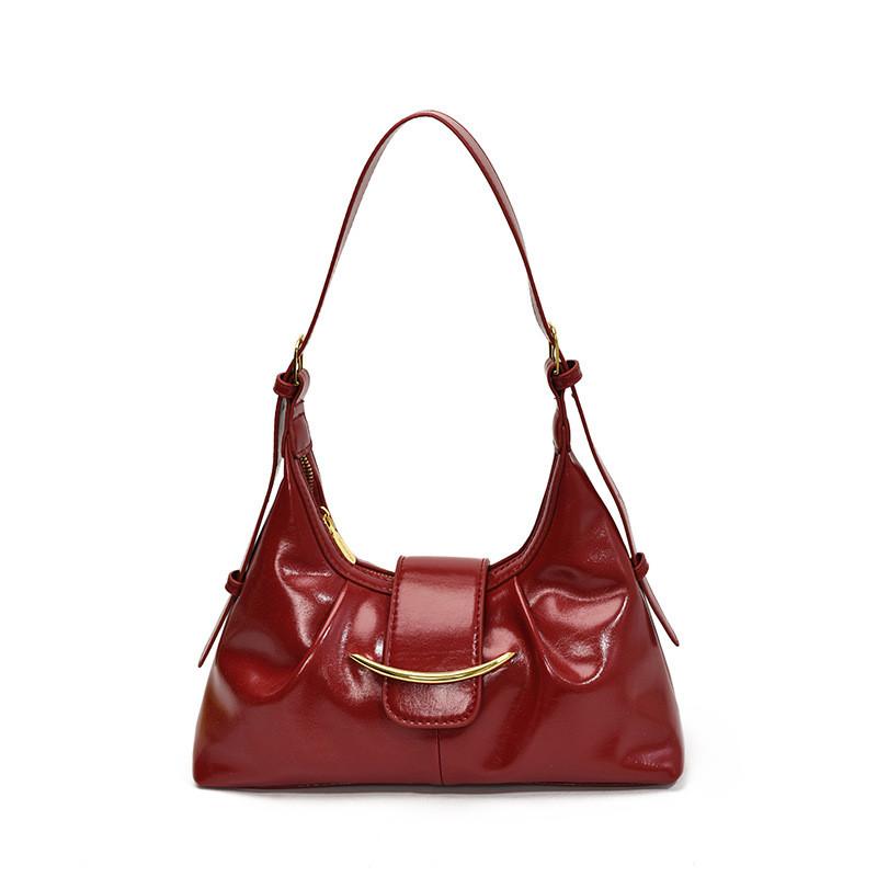 Pu Underarm Bag For Women With Zipper Closure And Interior Pouch For Daily Use