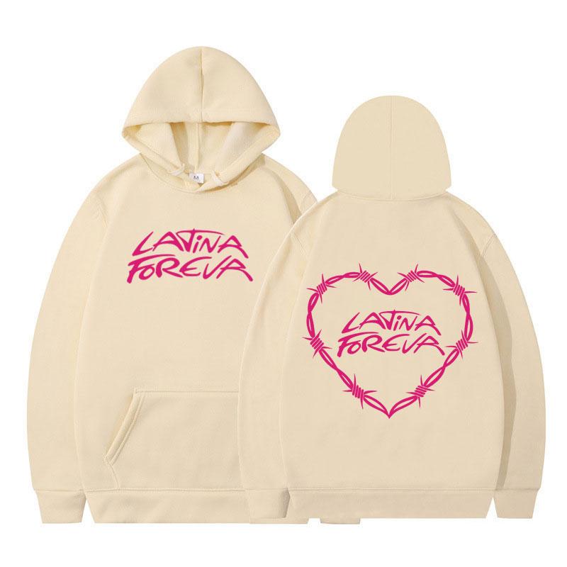 Karol G Latina Foreva Aesthetic Graphic Tops Man Woman Sweatshirts Long-sleeved Loose Casual Oversized Autumn Winter Pullover