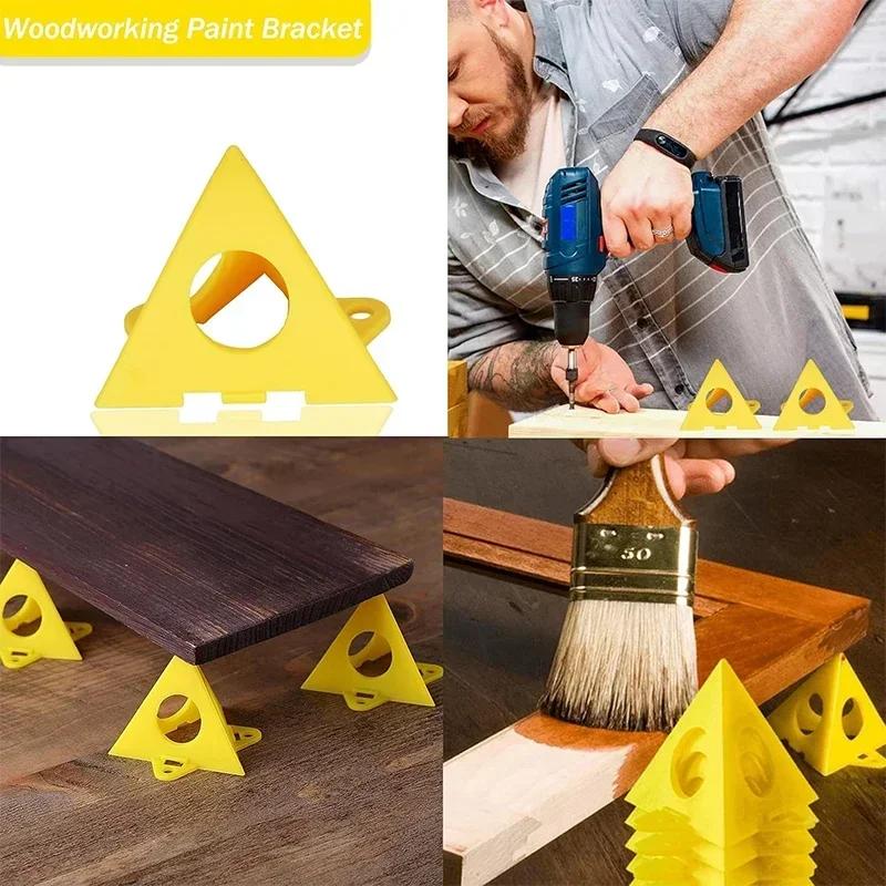 60/10PCS Mini Paint Stands Triangle Paint Pads Pyramid Stands Woodworking Tripod Spray Painting Brackets Block Auxiliary Tools