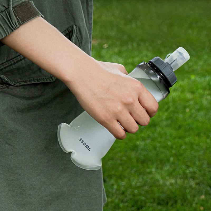 350ML Sports Soft Water Bottle TPU Foldable Soft Water Bag Outdoor Running Mountain Climbing Marathon Pocket Portable Water Cup